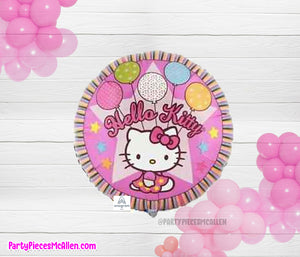 17" Hello Kitty Balloons Round Foil Balloons