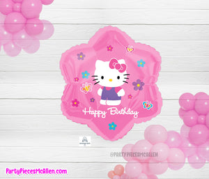 17" Hello Kitty Happy Birthday Round Foil Balloon