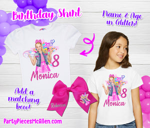 Jojo Siwa Glitter Birthday Shirt