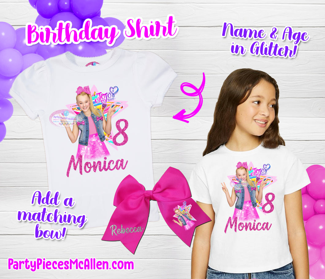 Jojo Siwa Glitter Birthday Shirt