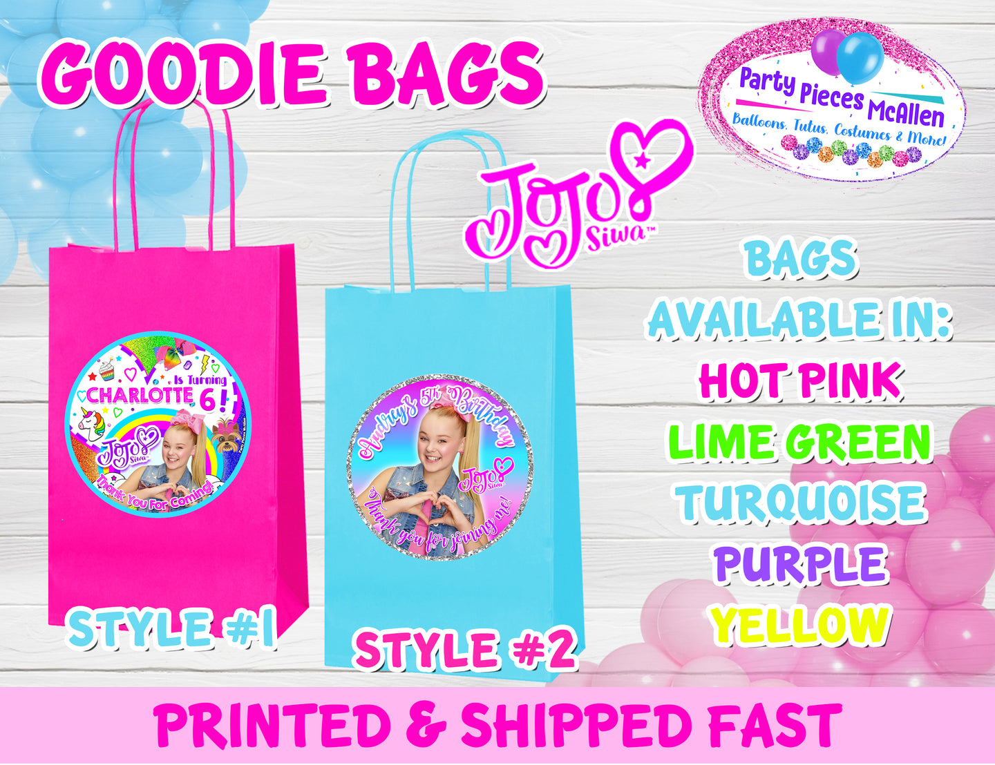 12 JOJO Goodie Bags