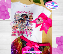 Load image into Gallery viewer, LOL Doll Birthday Sequin Short Outfit