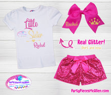 Load image into Gallery viewer, Little Sister Sequin Short Set