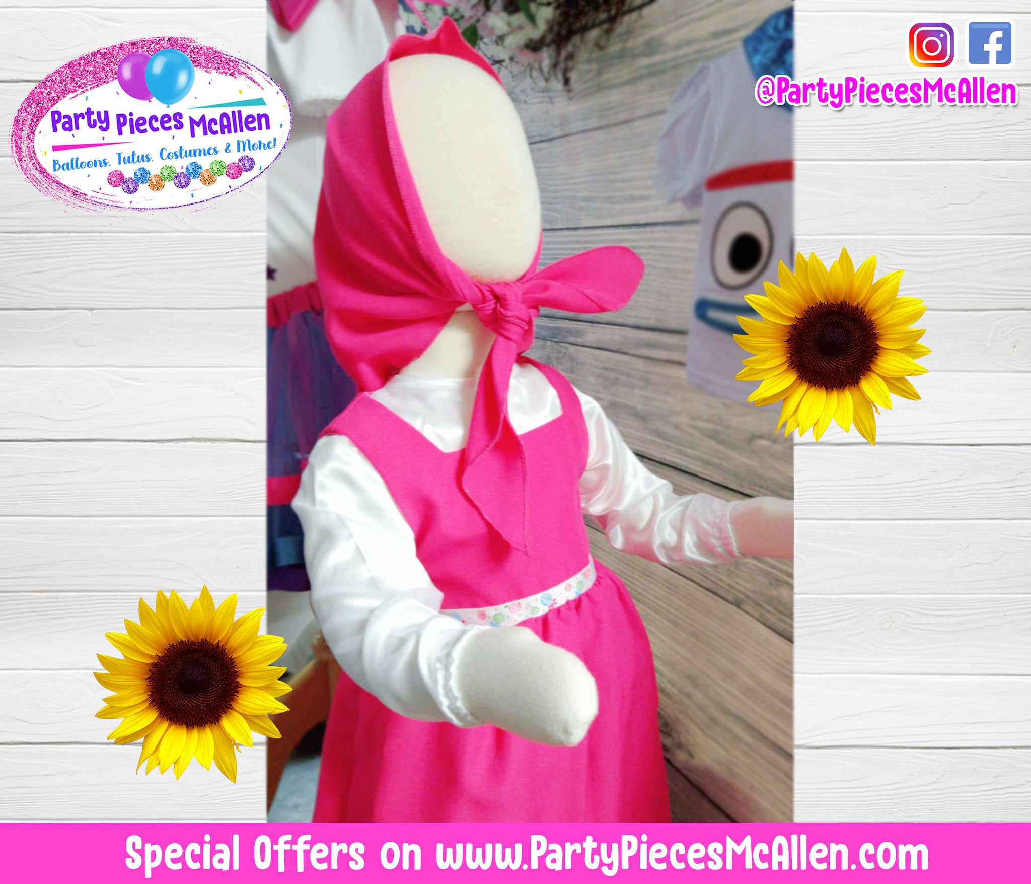 masha and the bear party dress Masha and the Bear Birthday Costume