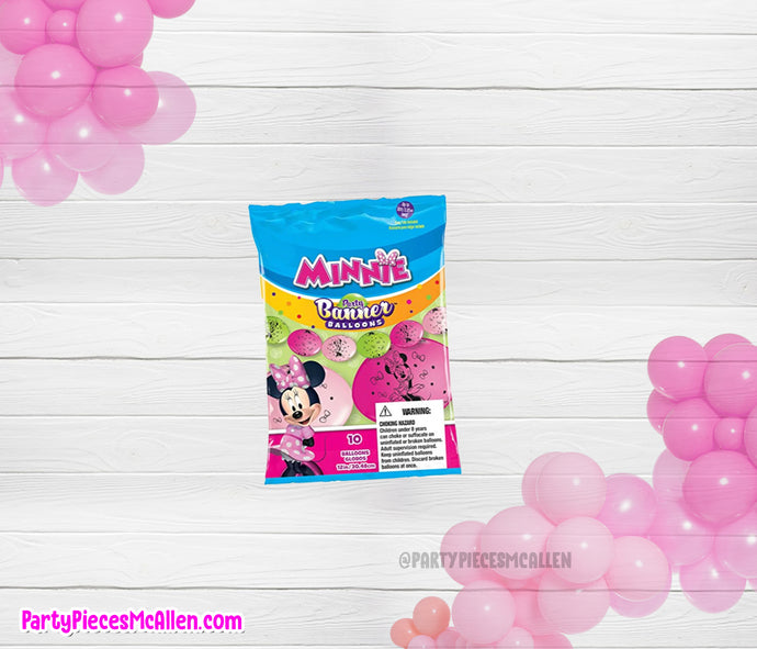 Minnie Party Banner Balloons