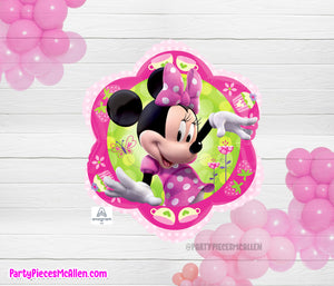 18" Minnie Mouse Pink Flower Foil Balloon