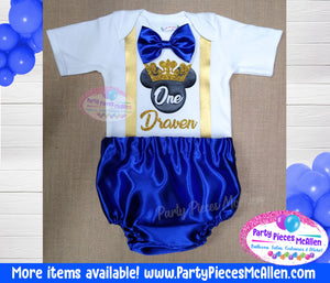 Royal Mouse Prince First Birthday Outfit