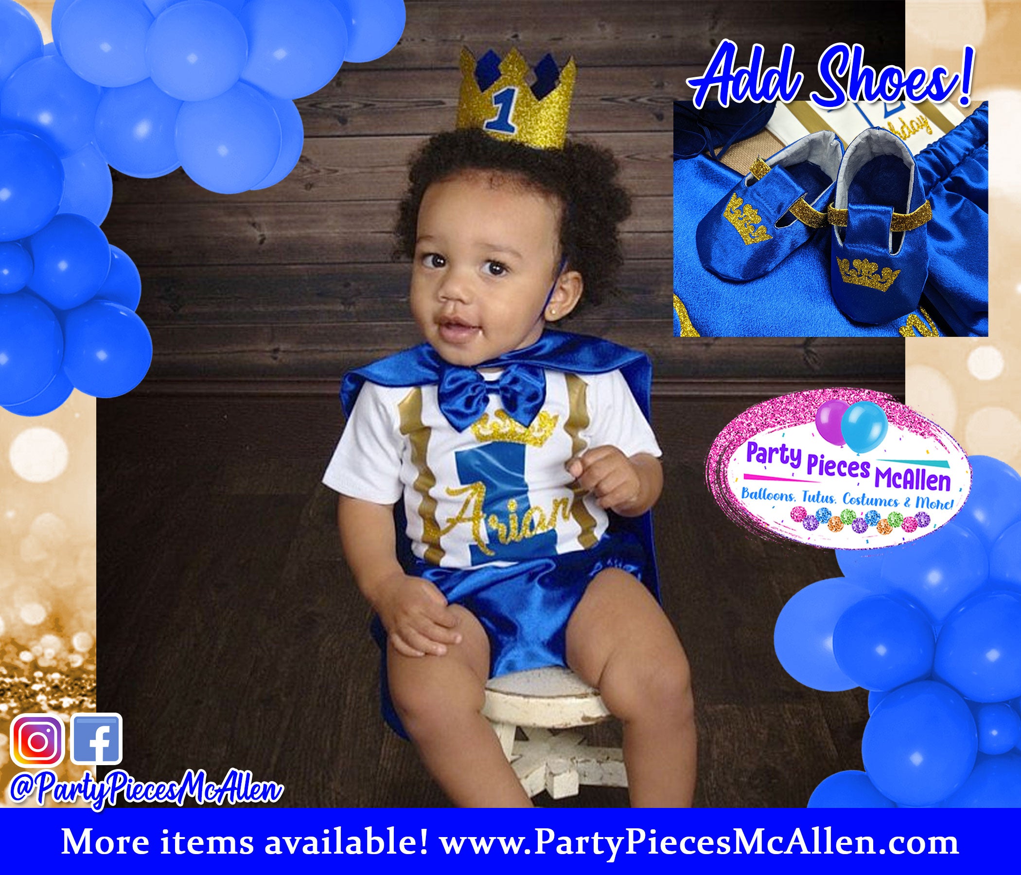 Royal prince 1st birthday hot sale outfit