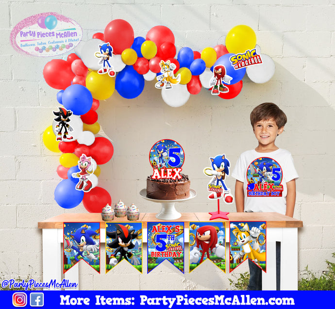 Sonic Balloon Garland Package