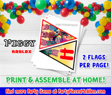 Load image into Gallery viewer, Piggy Roblox Birthday Banner Digital File