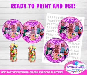 Girls Piggy Roblox Printable Package