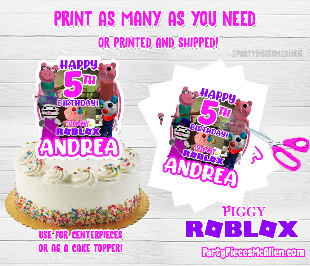 Piggy Roblox Girl Birthday Shirt with Glitter – Party Pieces McAllen