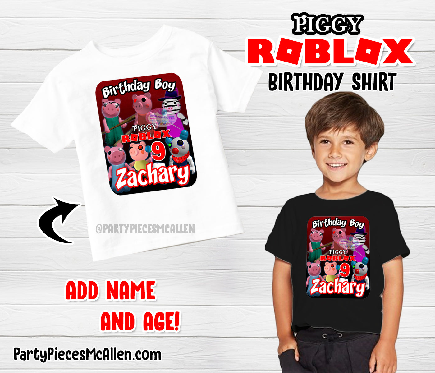 Piggy Roblox Boy Birthday Shirt
