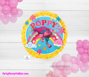 17" Poppy Trolls Round Foil Balloon