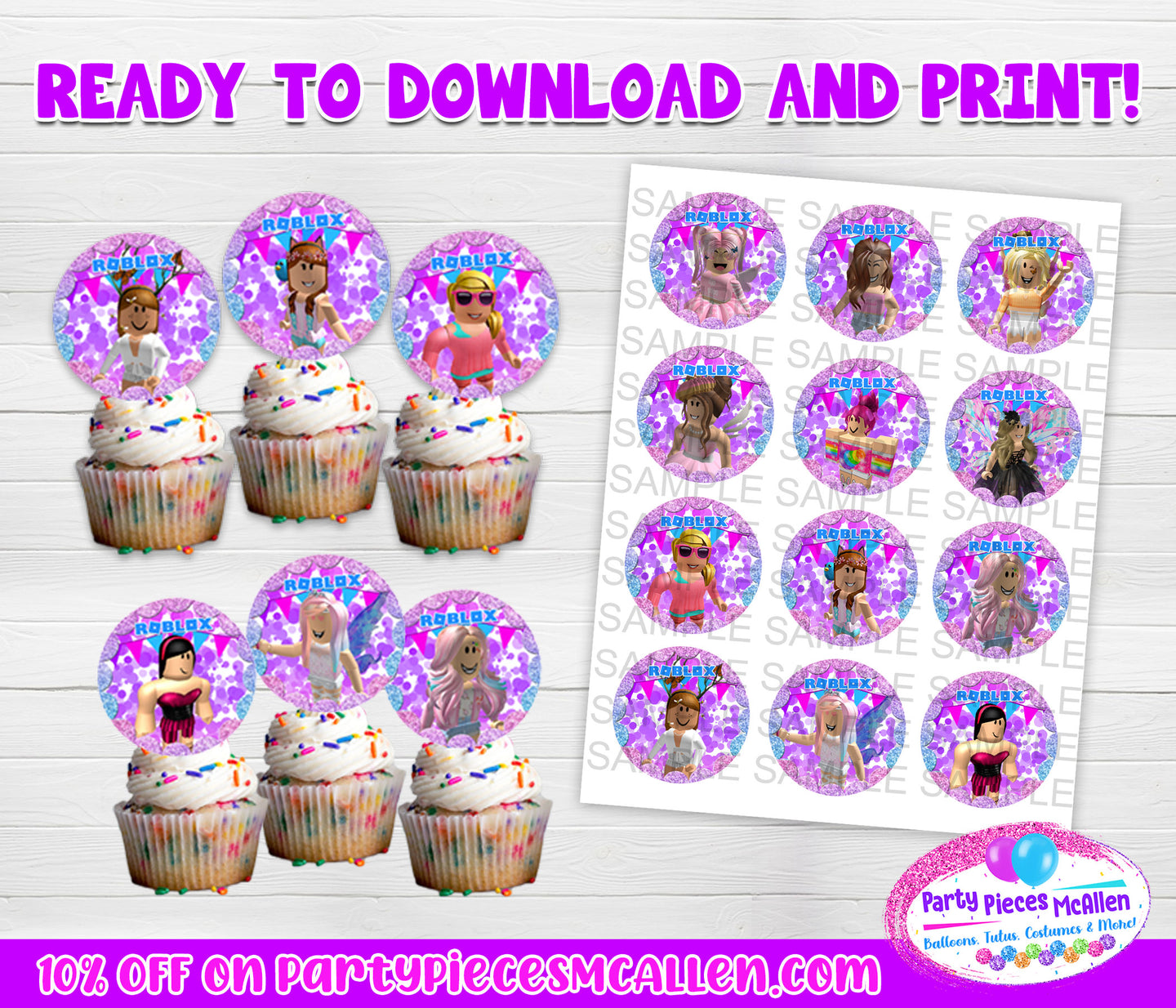 21 Cake Decorations for Roblox Cake Topper Cupcake Toppers Birthday Party  Supplies Favor for Girl Fans : : Grocery