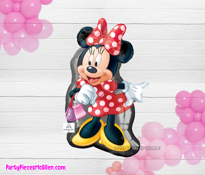 Red Minnie Mouse Foil Balloon