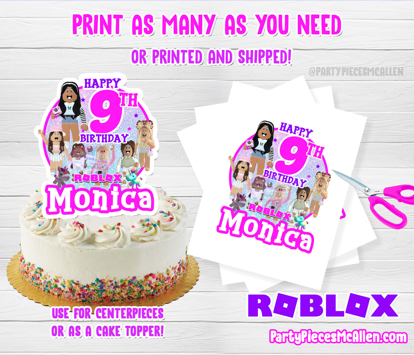 Roblox Funny Girl Customize Cake Topper | Lazada PH