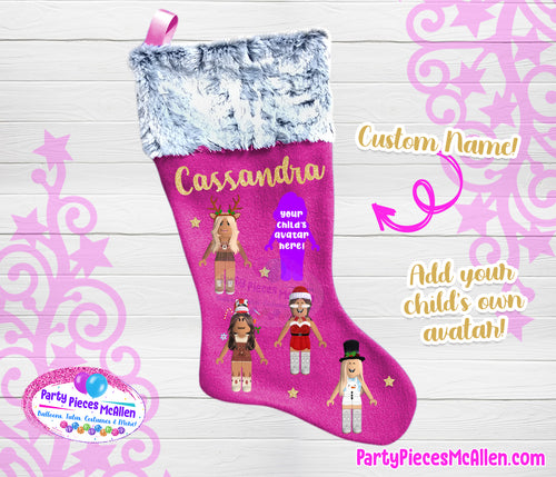 Gamer Girl Avatar Christmas Stocking