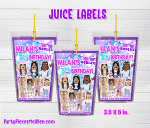 Roblox Girl Capri Sun Labels