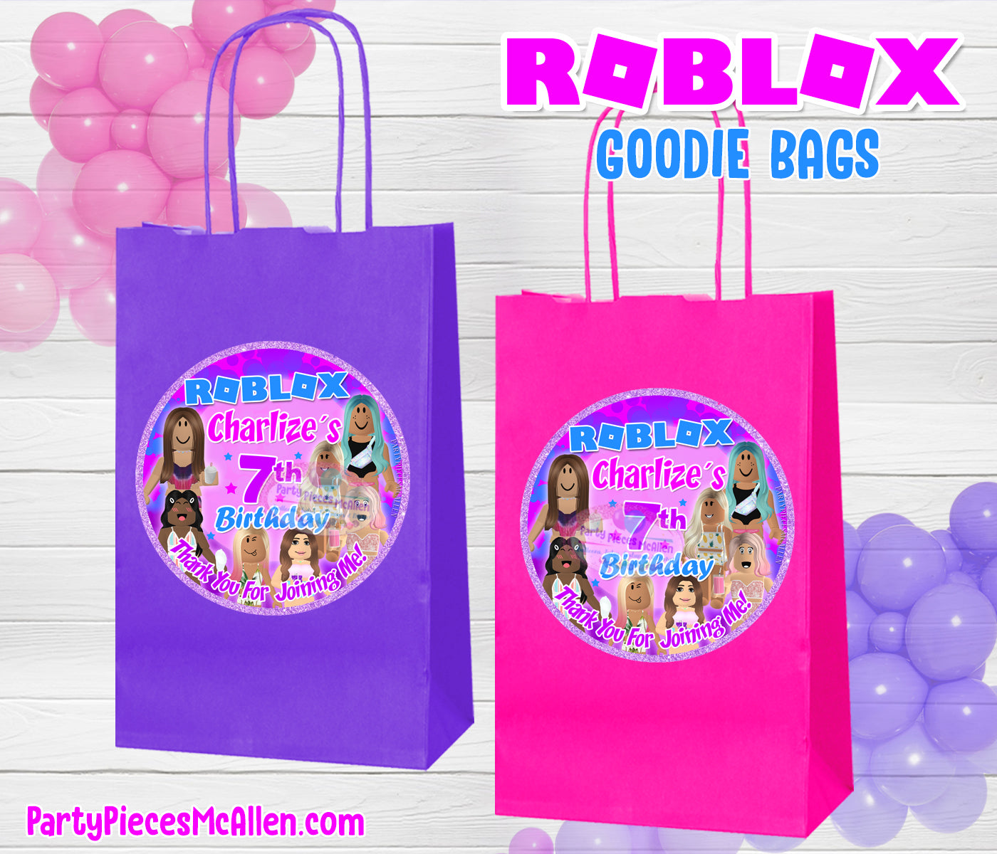 Roblox Girl Party Favors Treat Boxes Set of 6 Birthday Favors 