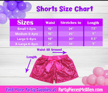 Load image into Gallery viewer, Girls Roblox Inspired Birthday Shorts Outfit, Pink Shorts
