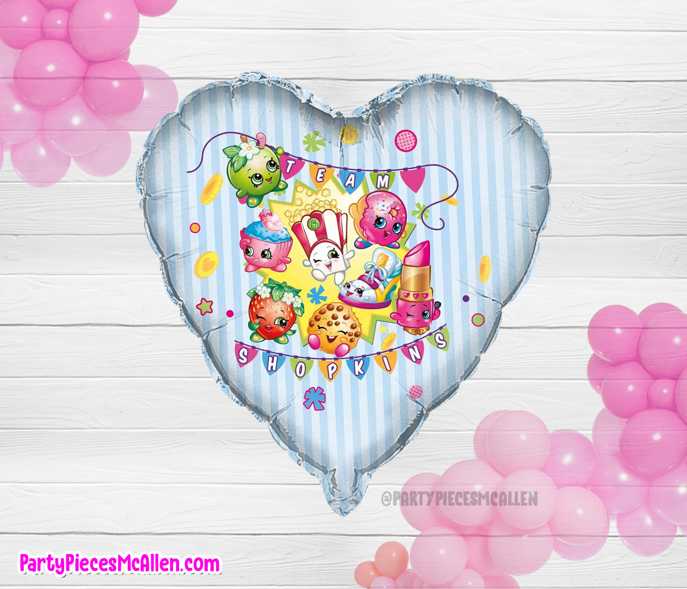 Team Shopkins Heart Jumbo Shape Foil Balloon