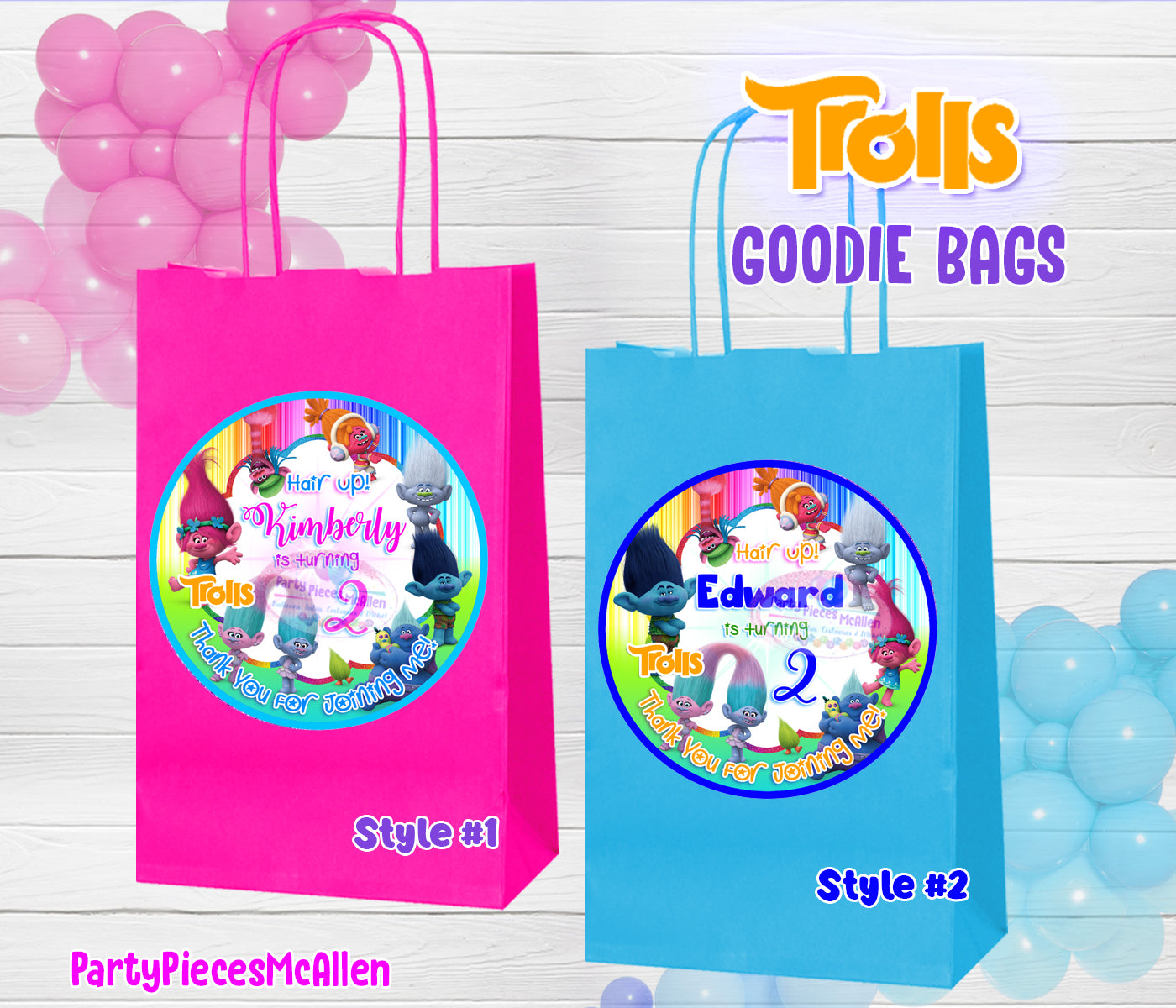 Trolls Goodie Bags – Party Pieces McAllen