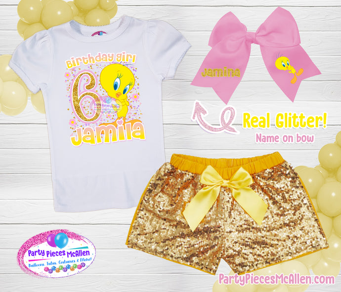 Yellow Bird Birthday Outfit