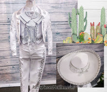Load image into Gallery viewer, White Charro Suit