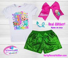 Load image into Gallery viewer, Watermelon Baby Birthday Sequin Short Outfit