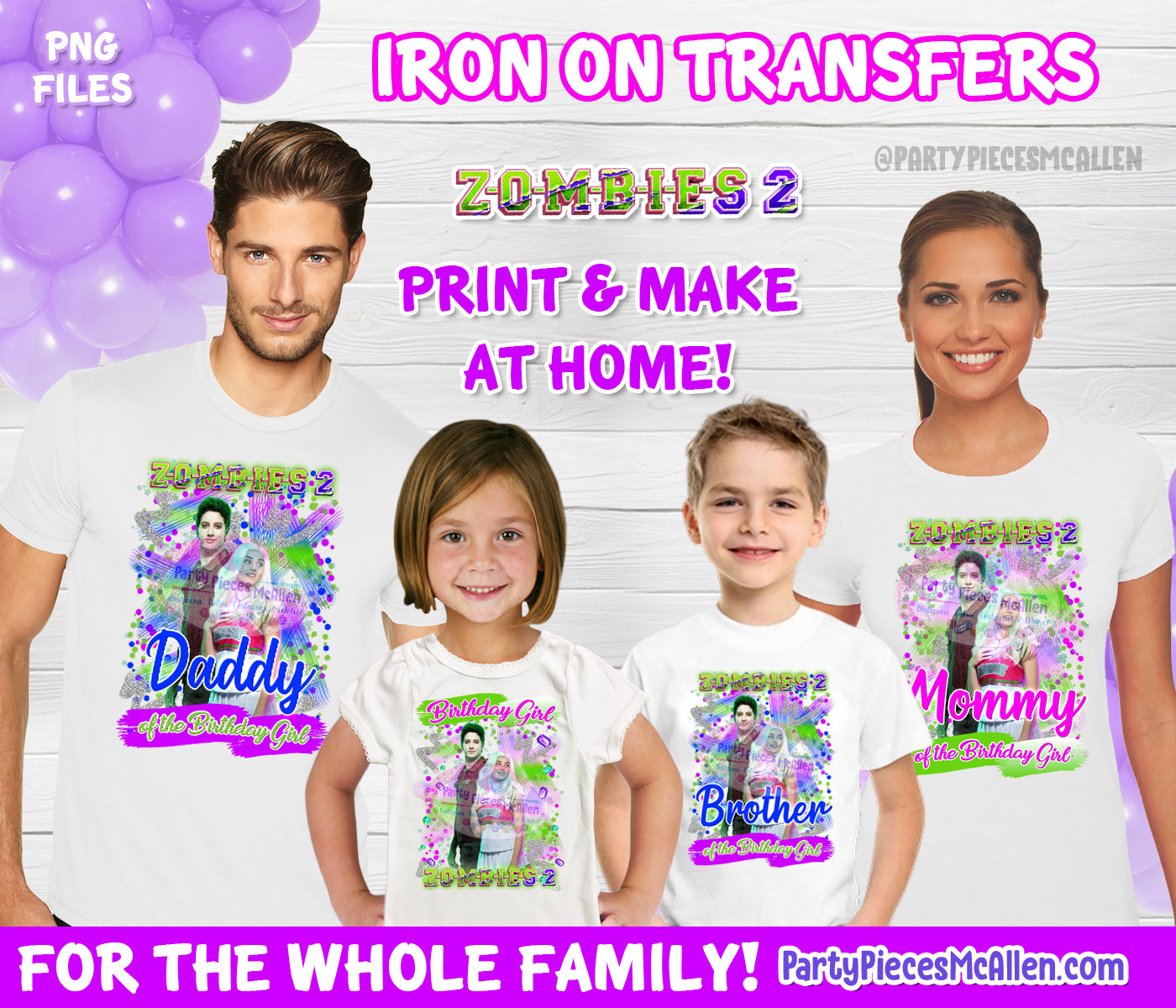 Zombies 2 Family Digital Shirt Files