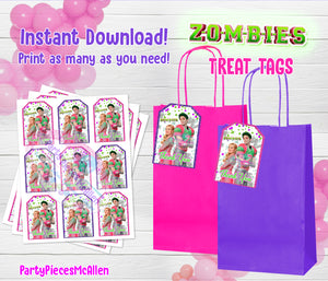 Zombies Treat Bag Labels Digital File