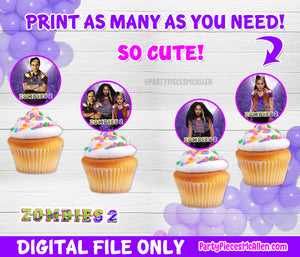 Zombies 2 Werewolves Cupcake Toppers Digital File