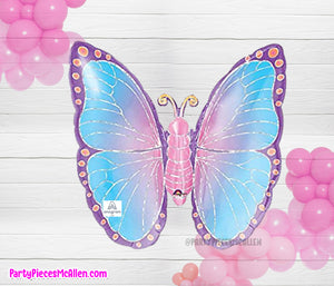 butterfly Prismatic Shape Foil Balloon