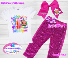 Load image into Gallery viewer, Watermelon Birthday Outfit Sequin Pants