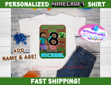 Load image into Gallery viewer, Minecraft Birthday Shirt