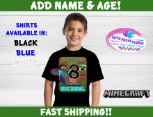 Load image into Gallery viewer, Minecraft Birthday Shirt