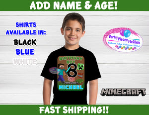 Minecraft Birthday Shirt
