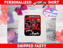 Load image into Gallery viewer, Miraculous Lady Bug Birthday Shirt