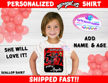 Load image into Gallery viewer, Miraculous Lady Bug Birthday Shirt