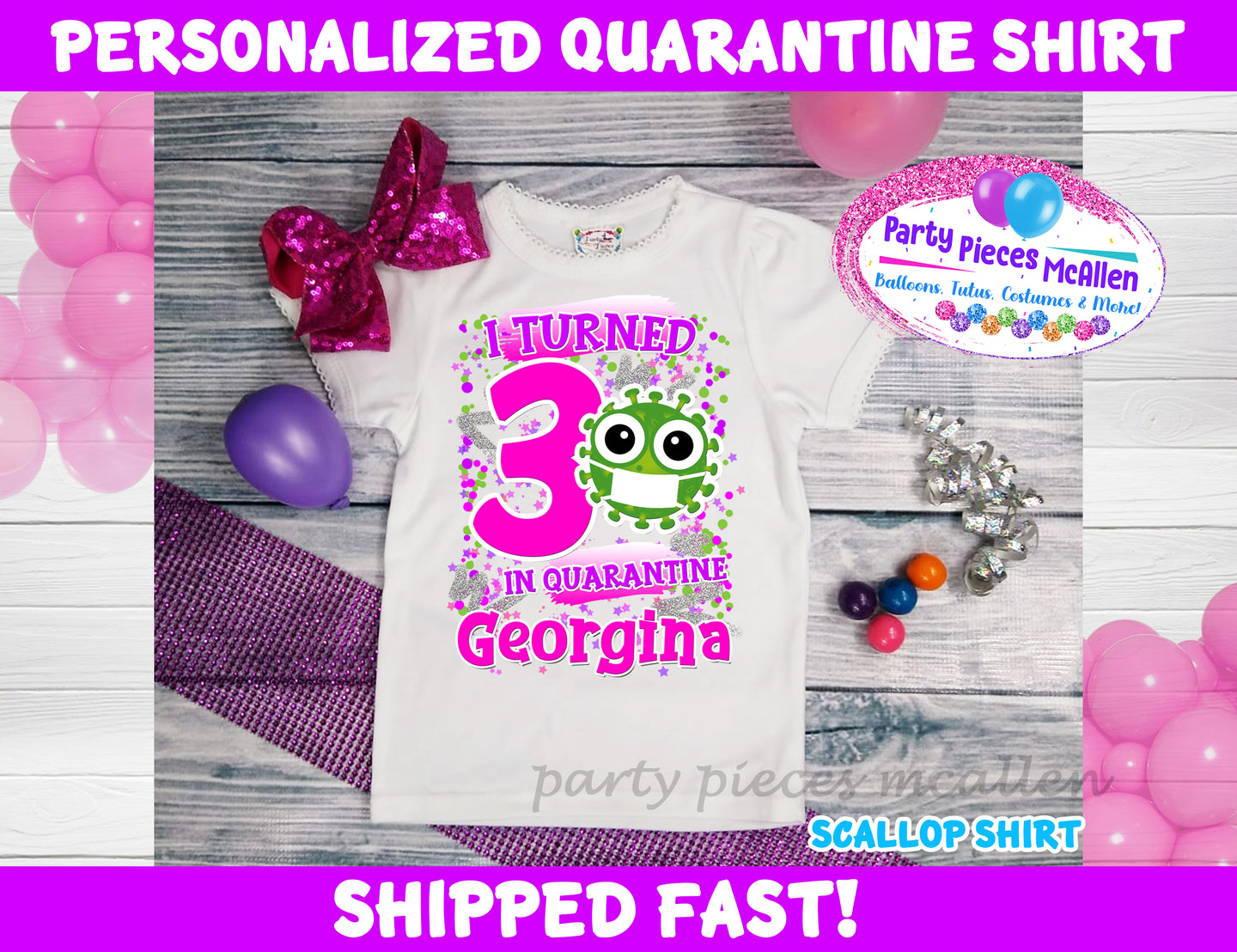 Quarantine Girl Birthday Shirt