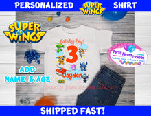 Load image into Gallery viewer, Super Wings Customized Birthday Shirt