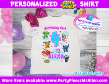 Load image into Gallery viewer, Super Wings Girl Birthday Shirt