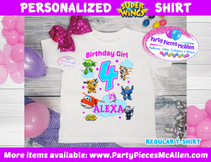 Super Wings Girl Birthday Shirt