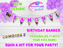 Load image into Gallery viewer, Zombies 2 Werewolves Birthday Custom Banner